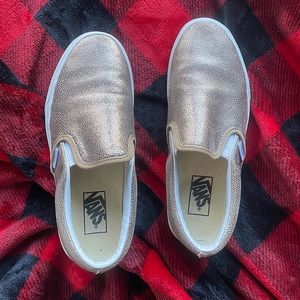Vans Slip-On Sneakers Metallic Gold